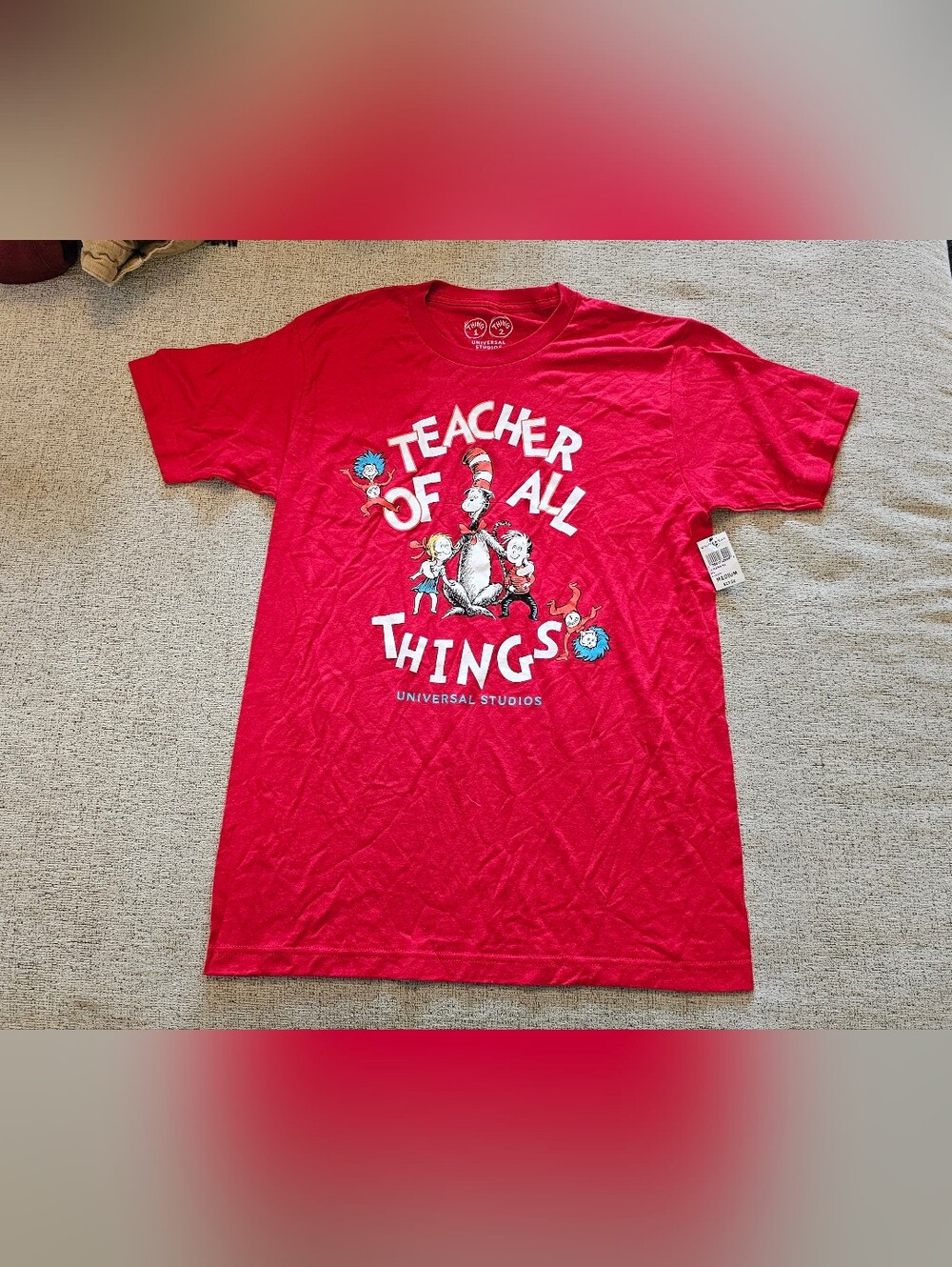 Universal Red Graphic Tee with Tag
